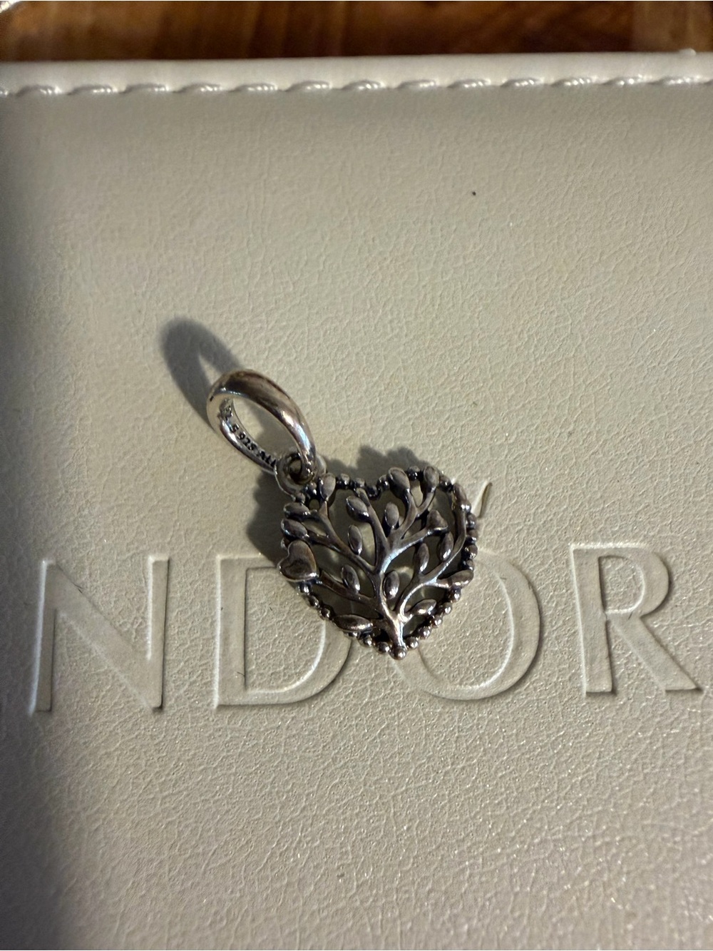 Pandora Silver Heart Tree of Life Dangle Charm